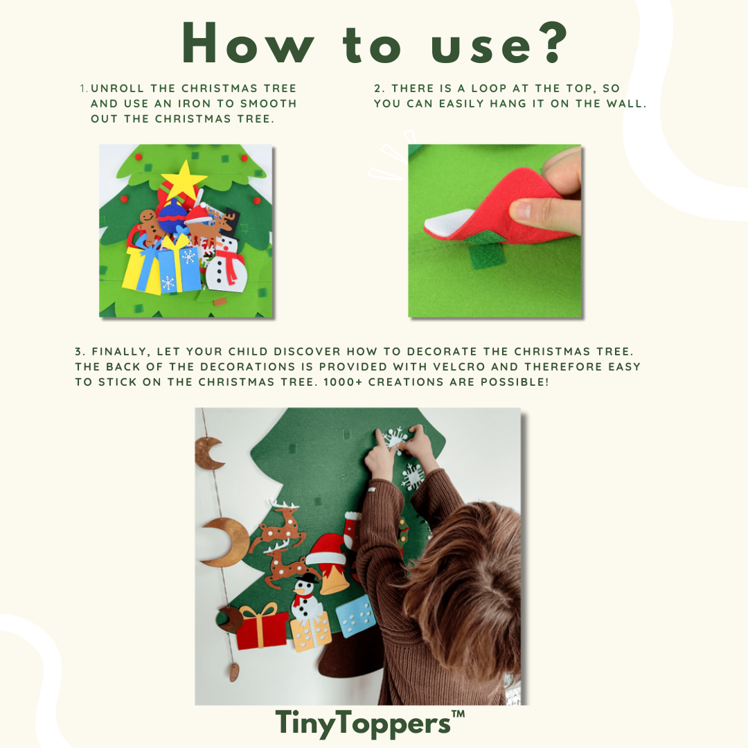 TinyToppers™ Tree - Montessori Felt Christmas Tree