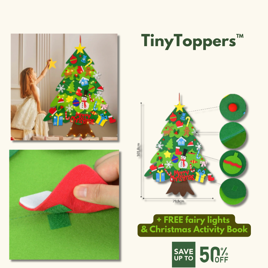 TinyToppers™ Tree - Montessori Felt Christmas Tree