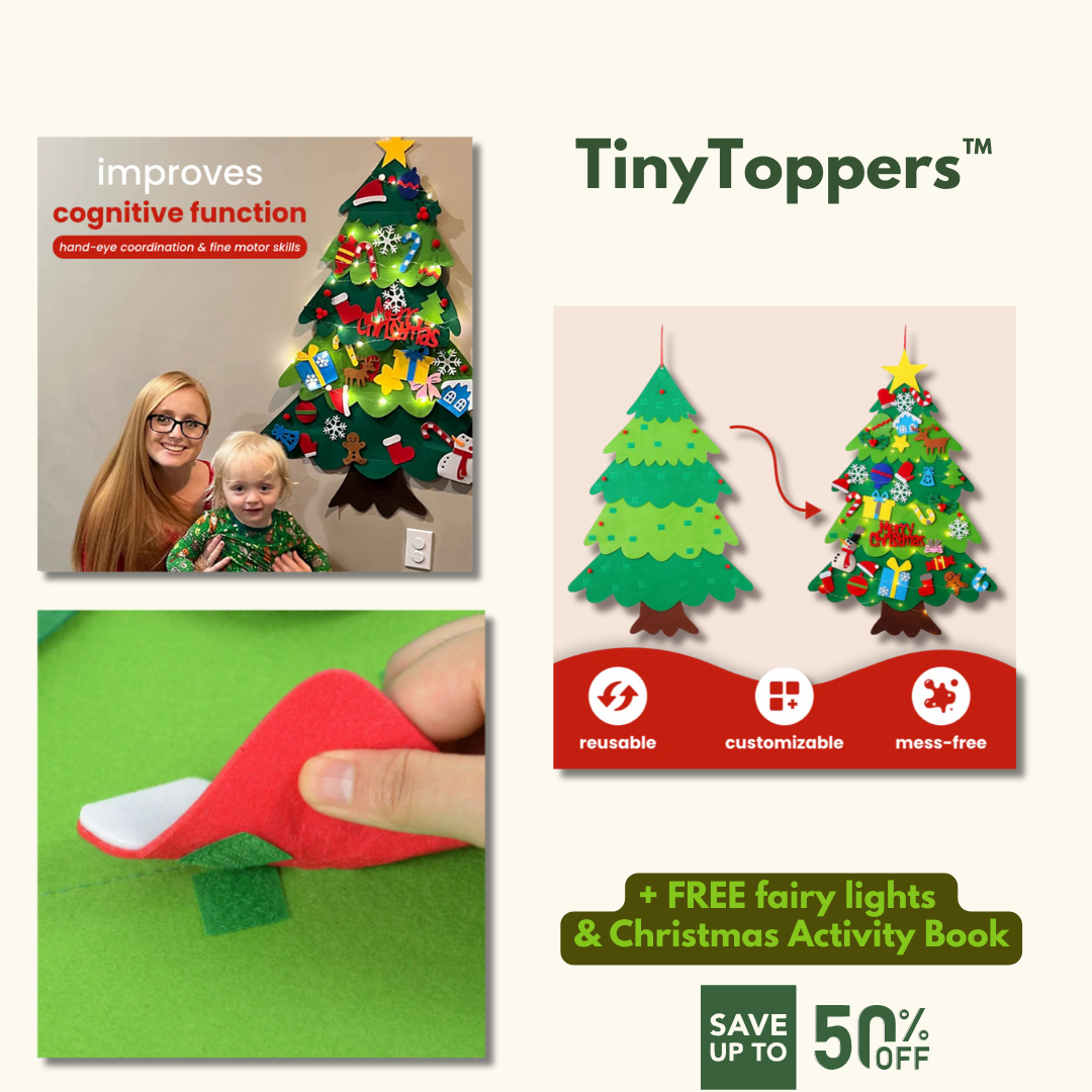 TinyToppers™ Tree - Montessori Felt Christmas Tree